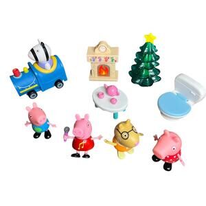 Nick Jr. Peppa Pig George Daddy Pig Figures + Furniture‎ Accessories Vehicle Lot